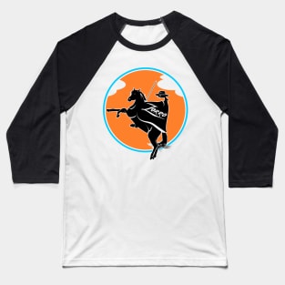 Zorro on a horse Baseball T-Shirt